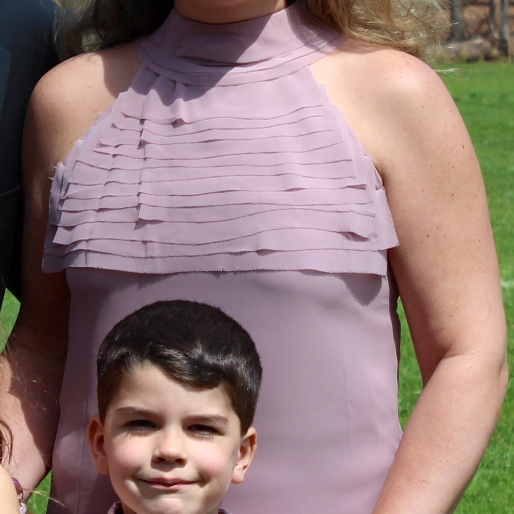 *PRICEDROP* Pink/Mauve ruffled blouse